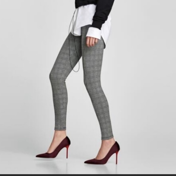 Zara Pants - Zara plaid leggings size medium
